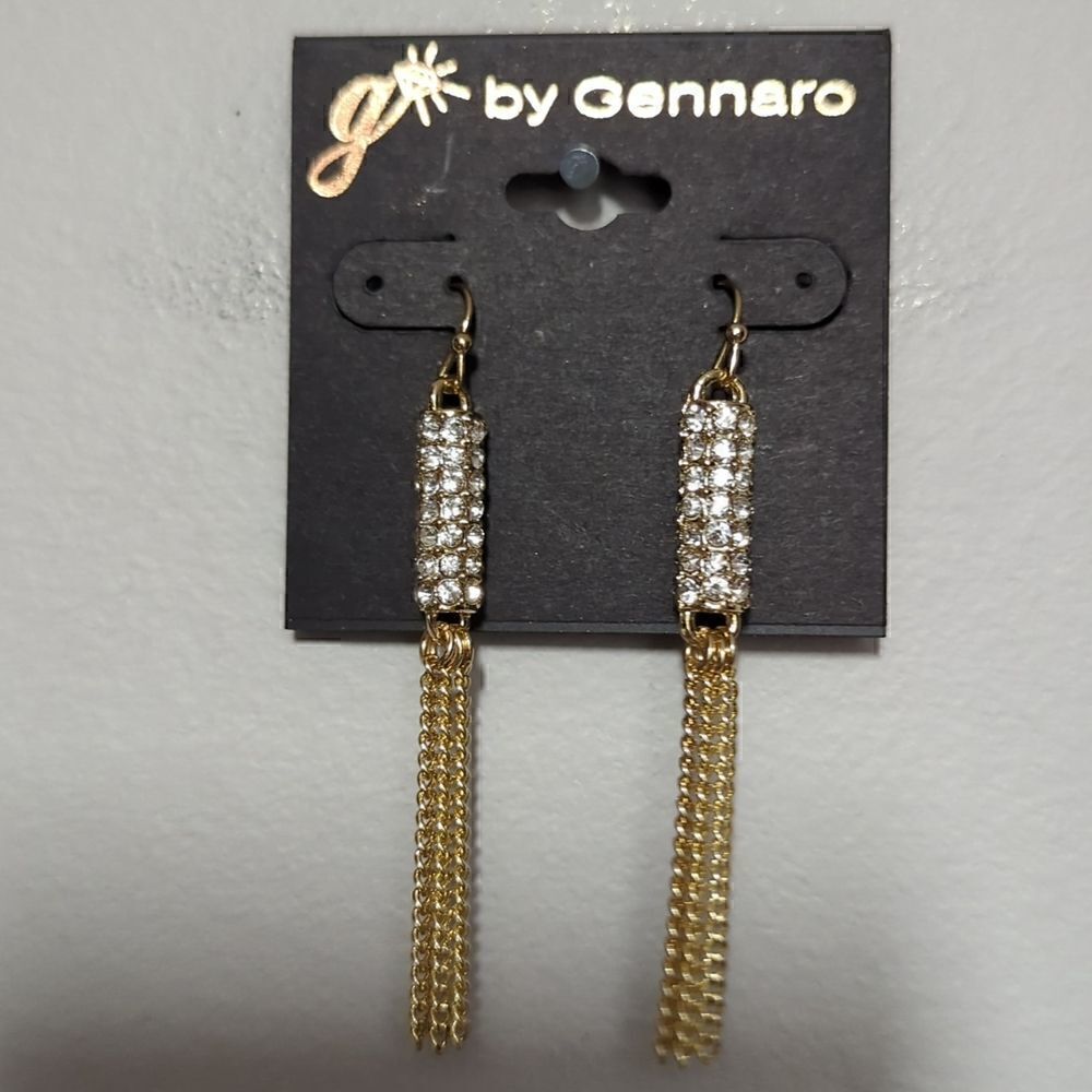 NWT Gold and Faux Diamond Earrings